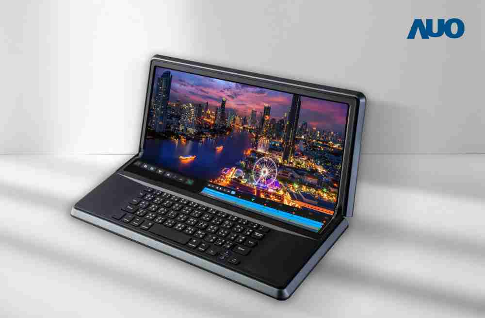 JDB电子14.6吋Micro LED折迭显示屏幕，，，搭配半径4mm的弯折绞炼，，以及高画素、、、高亮度、、、、高对比度的显示技术特点，，，，即便在大视角下仍保有绝佳色相与亮度